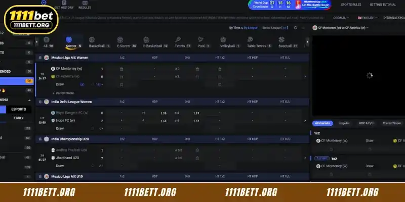 Advantages of BTi Sports at 1111Bet online
