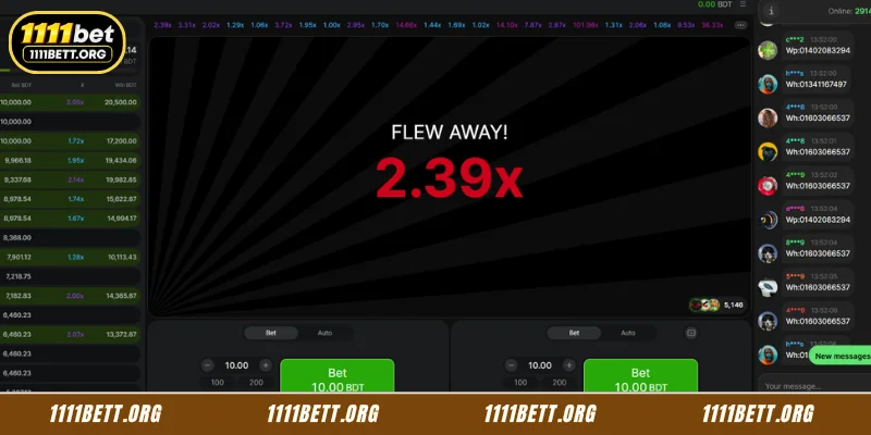 Core Gameplay Functions of Aviator at 1111Bet