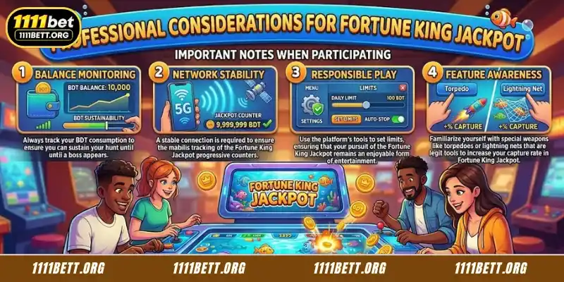 Important notes when playing Fortune King Jackpot 1111Bet